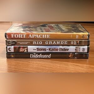 NWT John Wayne 4 DVD Bundle Fort Apache Rio Grande Undefeated Sons of Elder